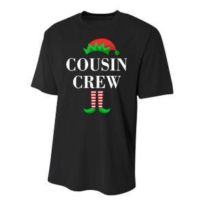 Cousin Crew Elf Family Matching Christmas Youth Performance Sprint T-Shirt