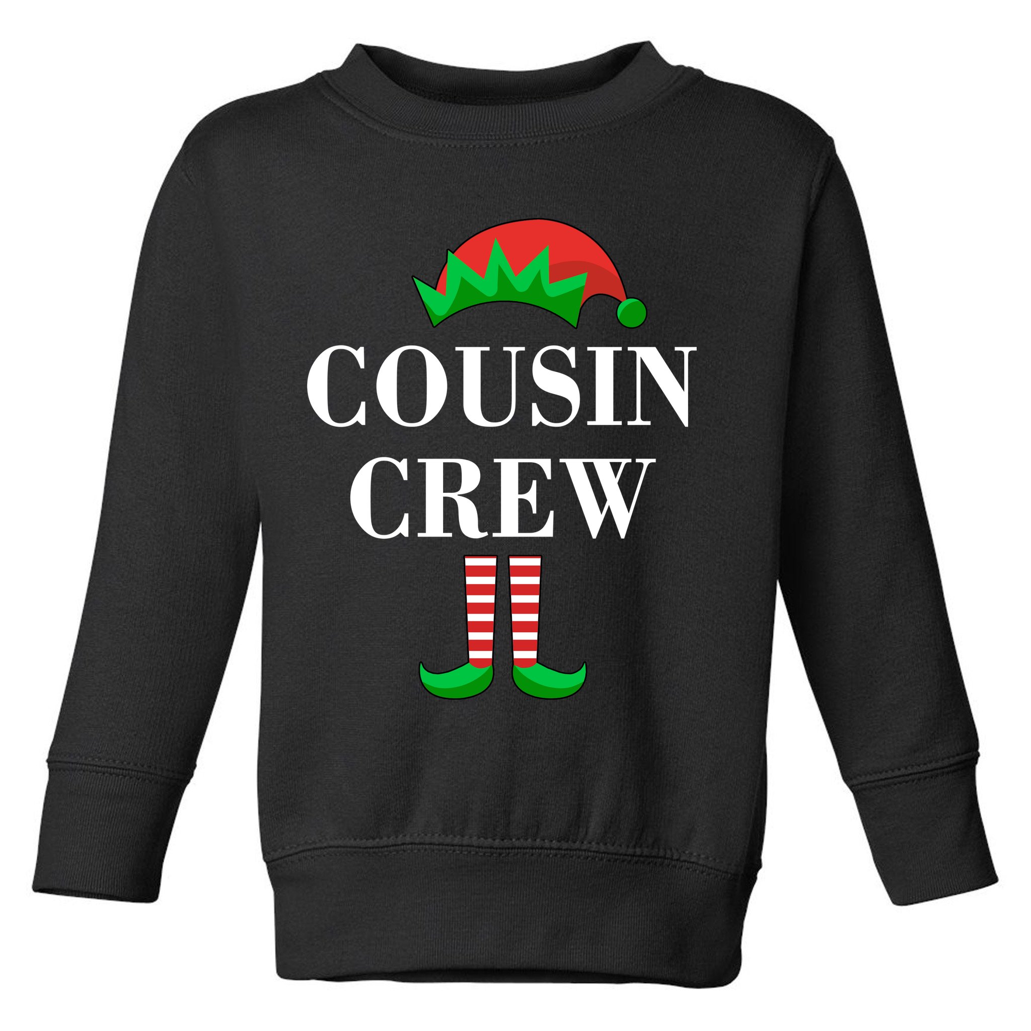 Cousin Crew Elf Family Matching Christmas Toddler Sweatshirt