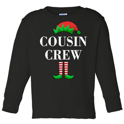 Cousin Crew Elf Family Matching Christmas Toddler Long Sleeve Shirt