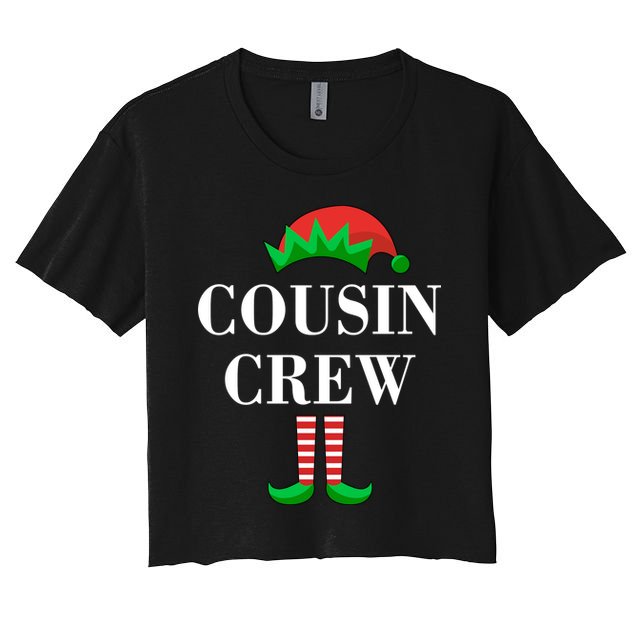 Cousin Crew Elf Family Matching Christmas Crop Top