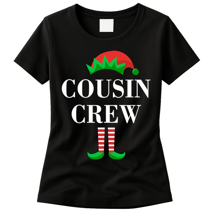 Cousin Crew Elf Family Matching Christmas Womens T-Shirt
