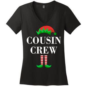 Cousin Crew Elf Family Matching Christmas Women's V-Neck T-Shirt