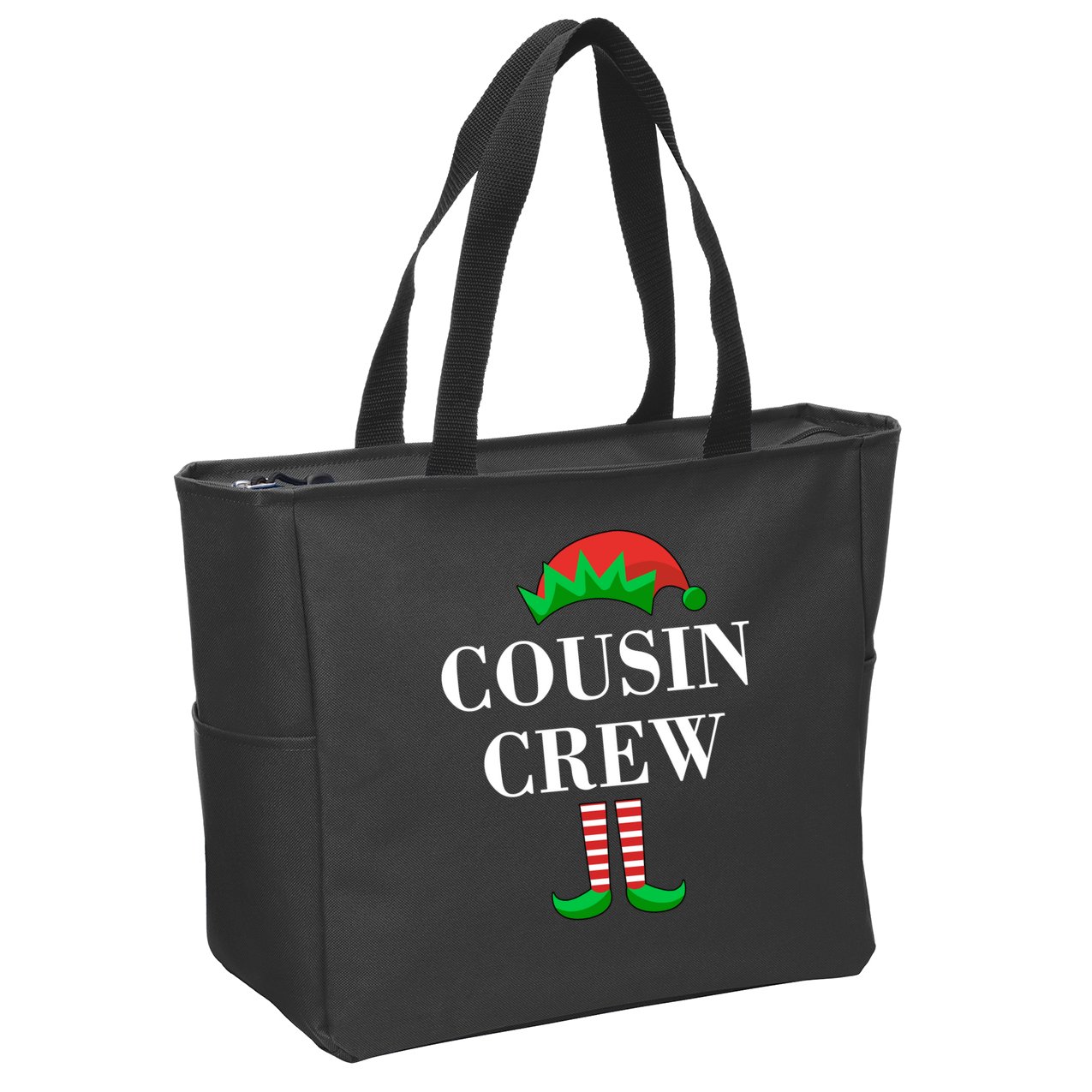 Cousin Crew Elf Family Matching Christmas Zip Tote Bag