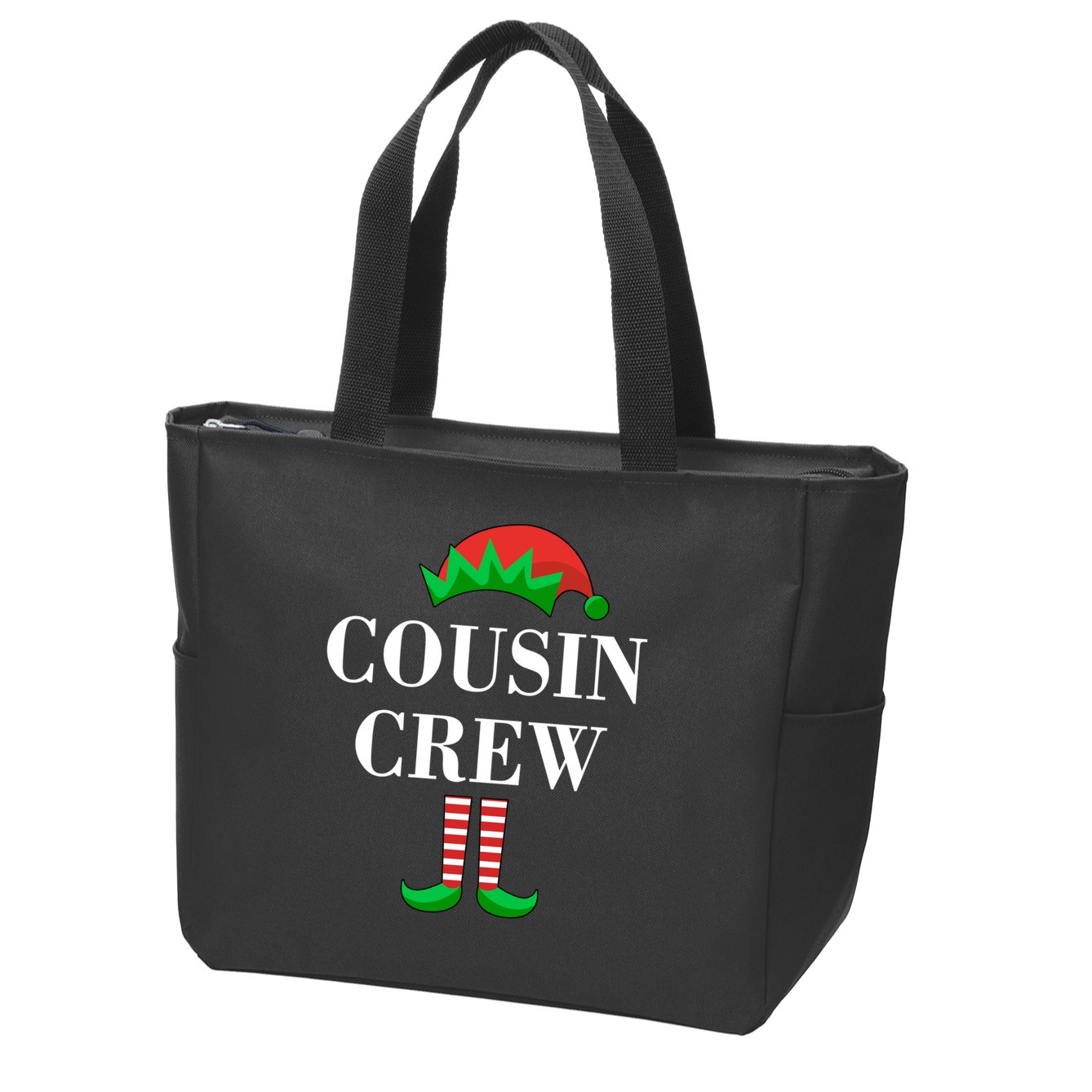 Cousin Crew Elf Family Matching Christmas Zip Tote Bag