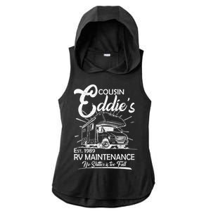 Cousin Eddie's RV Maintenance No Shitter Is Too Full Ladies PosiCharge Tri-Blend Wicking Draft Hoodie Tank