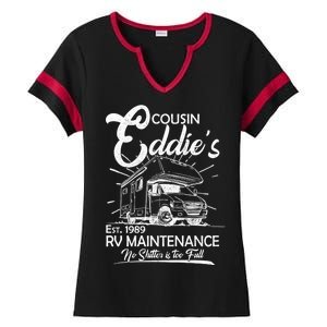 Cousin Eddie's RV Maintenance No Shitter Is Too Full Ladies Halftime Notch Neck Tee