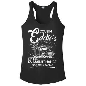 Cousin Eddie's RV Maintenance No Shitter Is Too Full Ladies PosiCharge Competitor Racerback Tank