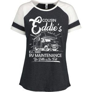 Cousin Eddie's RV Maintenance No Shitter Is Too Full Enza Ladies Jersey Colorblock Tee