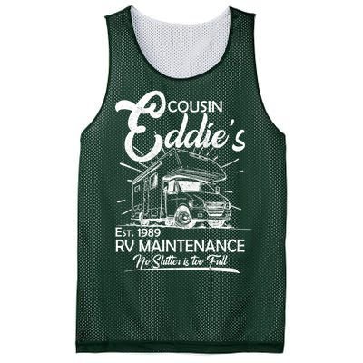 Cousin Eddie's RV Maintenance No Shitter Is Too Full Mesh Reversible Basketball Jersey Tank