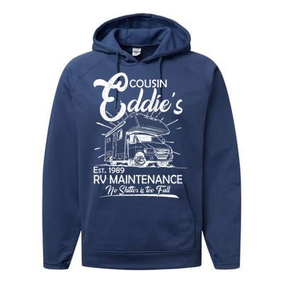 Cousin Eddie's RV Maintenance No Shitter Is Too Full Performance Fleece Hoodie