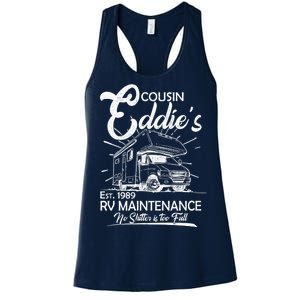 Cousin Eddie's RV Maintenance No Shitter Is Too Full Women's Racerback Tank