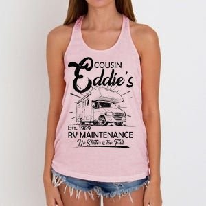 Cousin Eddie's RV Maintenance No Shitter Is Too Full Women's Knotted Racerback Tank