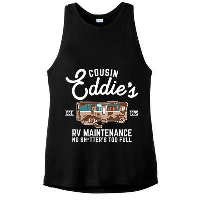 Cousin Eddie's RV Maintenance Shitters Too Full Ladies PosiCharge Tri-Blend Wicking Tank