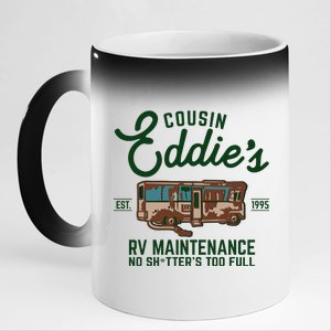 Cousin Eddie's RV Maintenance Shitters Too Full 11oz Black Color Changing Mug