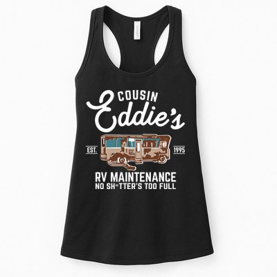 Cousin Eddie's RV Maintenance Shitters Too Full Womens Tank Top