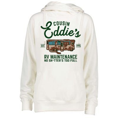 Cousin Eddie's RV Maintenance Shitters Too Full Womens Funnel Neck Pullover Hood