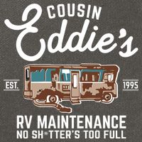 Cousin Eddie's RV Maintenance Shitters Too Full Cotton Canvas Backpack