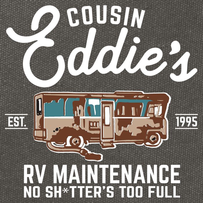 Cousin Eddie's RV Maintenance Shitters Too Full Cotton Canvas Backpack