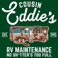 Cousin Eddie's RV Maintenance Shitters Too Full Premium T-Shirt