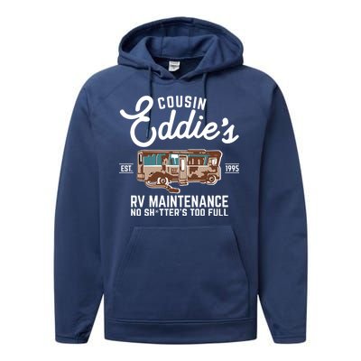 Cousin Eddie's RV Maintenance Shitters Too Full Performance Fleece Hoodie