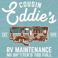 Cousin Eddie's RV Maintenance Shitters Too Full Sueded Cloud Jersey T-Shirt