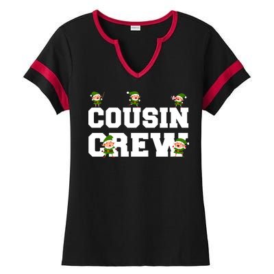 Cousin Elf Crew Ladies Halftime Notch Neck Tee