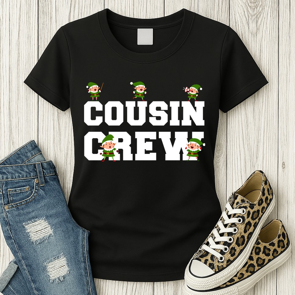 Cousin Elf Crew Womens T-Shirt
