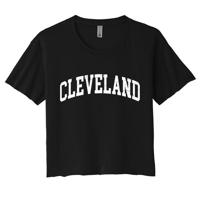 Cleveland Ohio Vintage Worn Design Classic Crop Top