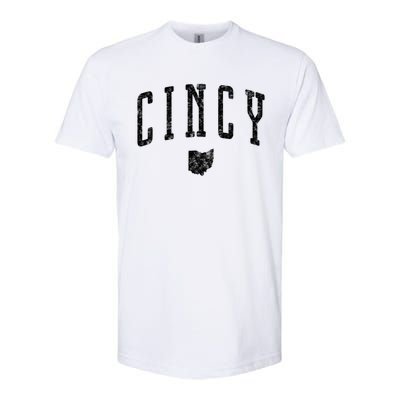 Cincy Ohio Vintage City Gift Softstyle CVC T-Shirt