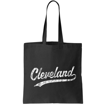 Cleveland Oh Vintage Baseball Sports Script Bag