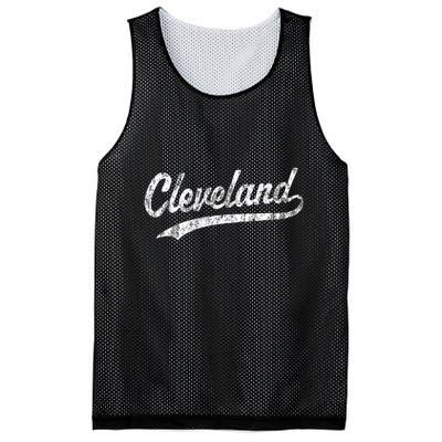 Cleveland Oh Vintage Baseball Sports Script Mesh Reversible Basketball Jersey Tank