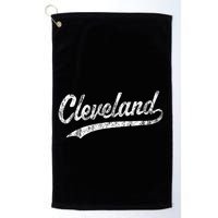 Cleveland Oh Vintage Baseball Sports Script Golf Towel