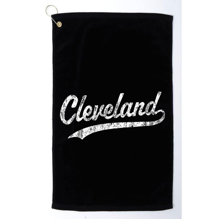 Cleveland Oh Vintage Baseball Sports Script Golf Towel