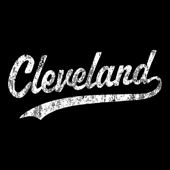Cleveland Oh Vintage Baseball Sports Script Women's Crop Top Tee