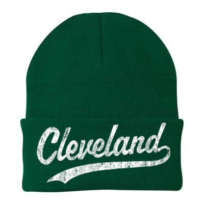 Cleveland OH Vintage Baseball Sports Script Knit Cap Winter Beanie