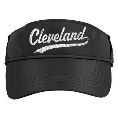 Cleveland OH Vintage Baseball Sports Script Adult Drive Performance Visor