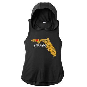 City Of Vernon Florida Fl Merch Souvenir Graphic Ladies PosiCharge Tri-Blend Wicking Draft Hoodie Tank