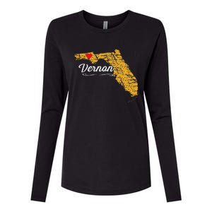 City Of Vernon Florida Fl Merch Souvenir Graphic Womens Cotton Relaxed Long Sleeve T-Shirt