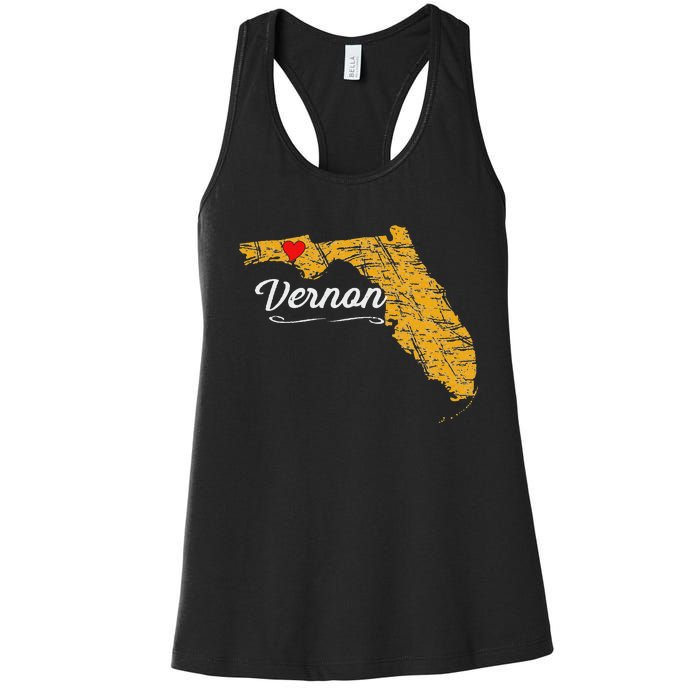 City Of Vernon Florida Fl Merch Souvenir Graphic Women's Racerback Tank