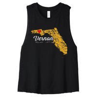 City Of Vernon Florida Fl Merch Souvenir Graphic Women's Racerback Cropped Tank