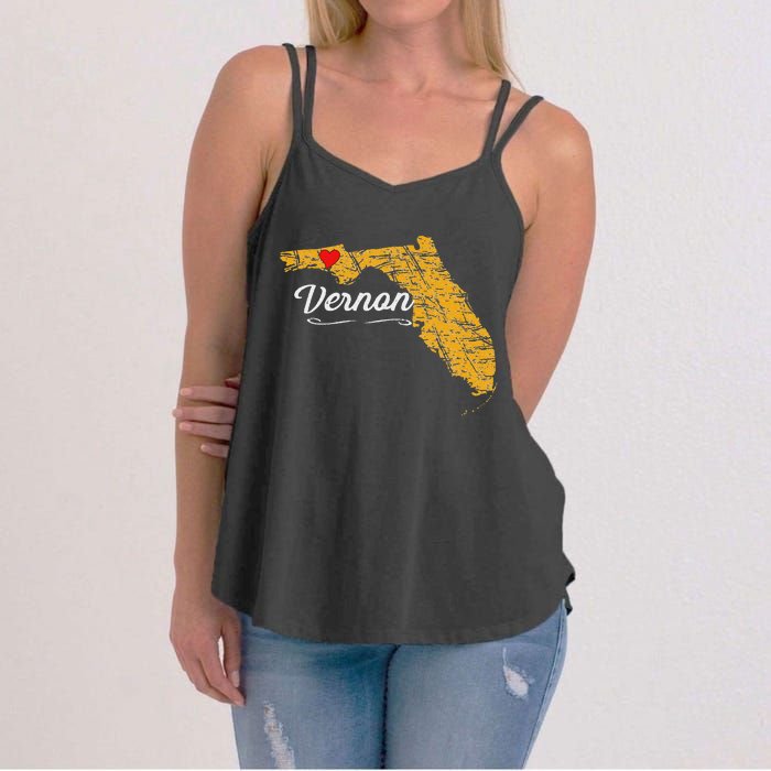 City Of Vernon Florida Fl Merch Souvenir Graphic Women's Strappy Tank