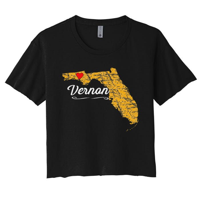 City Of Vernon Florida Fl Merch Souvenir Graphic Women's Crop Top Tee