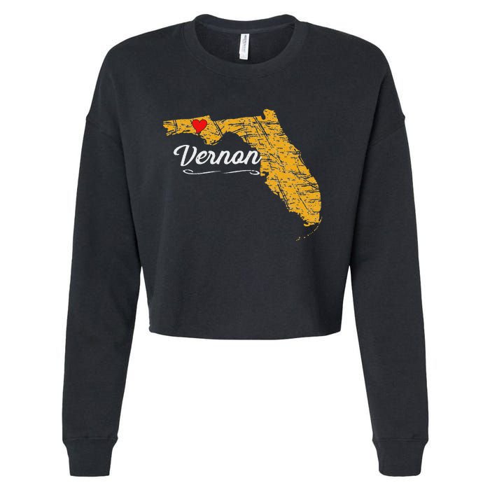 City Of Vernon Florida Fl Merch Souvenir Graphic Cropped Pullover Crew