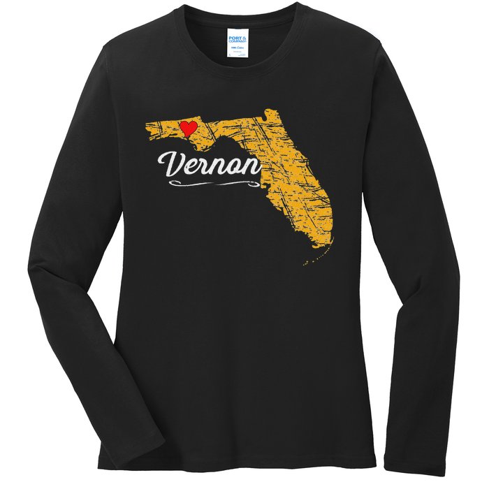 City Of Vernon Florida Fl Merch Souvenir Graphic Ladies Long Sleeve Shirt