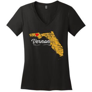 City Of Vernon Florida Fl Merch Souvenir Graphic Women's V-Neck T-Shirt