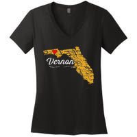 City Of Vernon Florida Fl Merch Souvenir Graphic Women's V-Neck T-Shirt