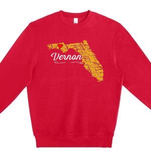 City Of Vernon Florida Fl Merch Souvenir Graphic Premium Crewneck Sweatshirt