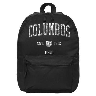 Columbus Ohio Vintage Sports Columbus Oh 16 in Basic Backpack