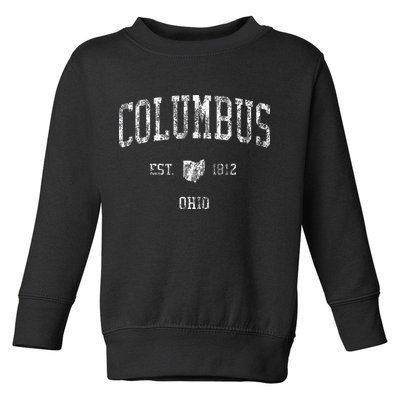 Columbus Ohio Vintage Sports Columbus Oh Toddler Sweatshirt