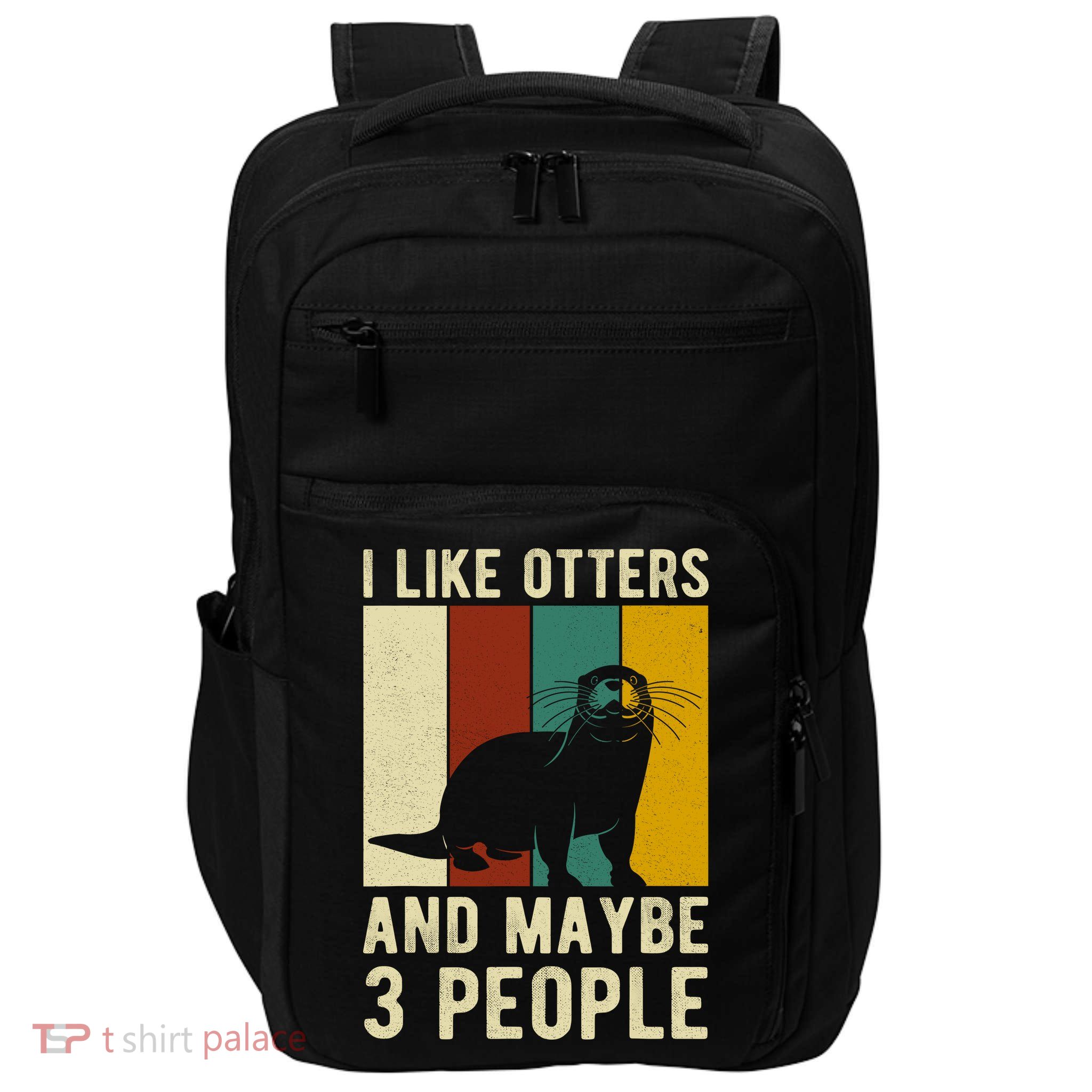 Cool Otter Vintage Sea Otter Lover Funny Otter Pun Gift Impact Tech Backpack